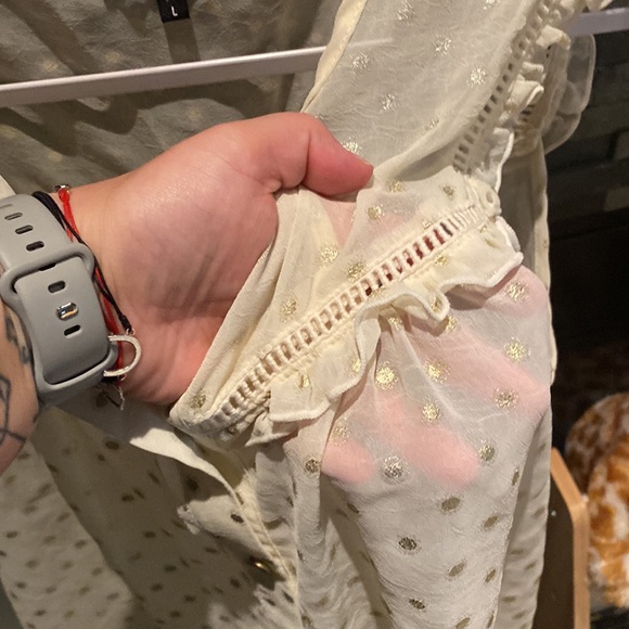 Size L color cream with gold dots transparent material - Picture 5 of 6